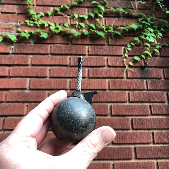 Metal F-Bomb Paperweight – Heavy Cast Letter F on Bomb – Artist-Made Desk Art - Picture 2 of 7